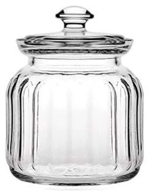 Βάζο Αποθήκευσης Με Καπάκι SP96374G1 900ml 15,2x10,2x10,2cm Clear Espiel Glass