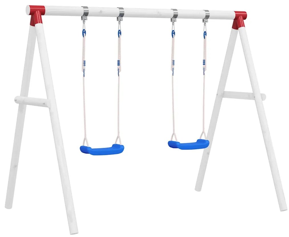 vidaXL Κούνιες με Σχοινιά 2 τεμ. Μπλε 38 x 16 εκ. από Πολυαιθυλένιο
