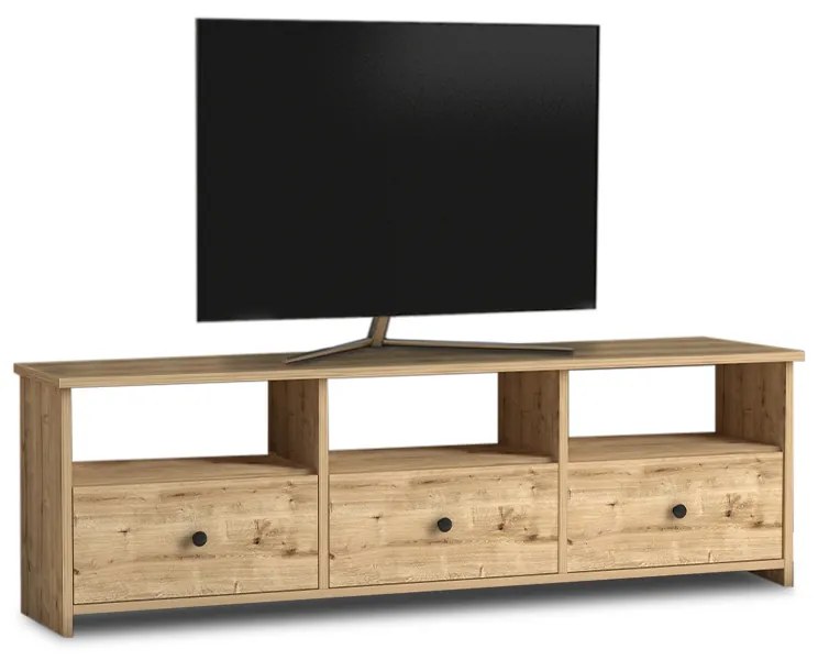 Έπιπλο τηλεόρασης Sole Megapap από μελαμίνη χρώμα oak 150x32x47εκ.