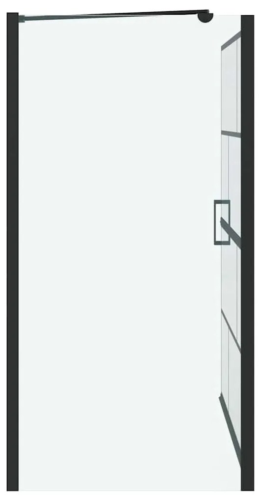 vidaXL Οθόνη ντους μπάνιου Μαύρο και Διαφανές 116 x 68 x 128 εκ.