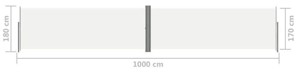Σκίαστρο Πλαϊνό Συρόμενο Κρεμ 180 x 1000 εκ. - Κρεμ