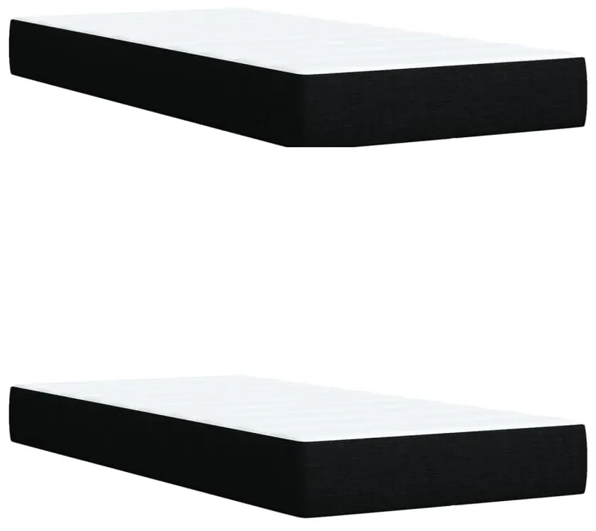 Κρεβάτι Boxspring με Στρώμα Μαύρο 200x200 εκ. Υφασμάτινο 3286011