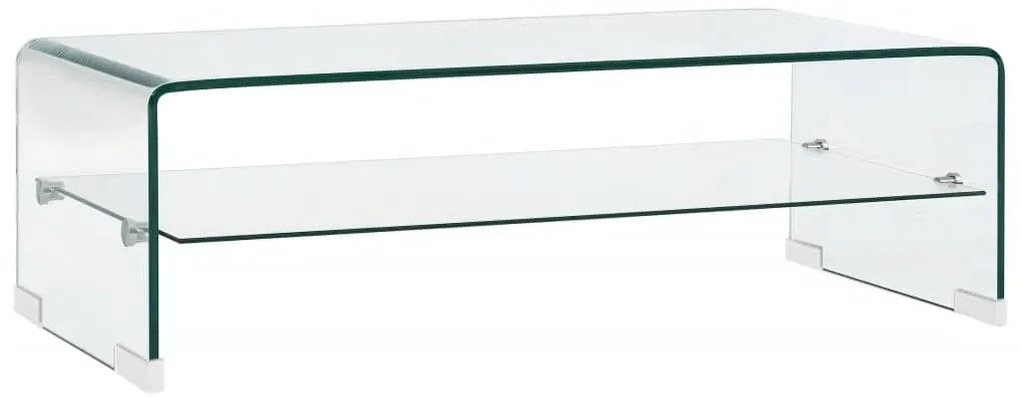 vidaXL Τραπεζάκι Σαλονιού Διάφανο 98 x 45 x 31 εκ. από Ψημένο Γυαλί