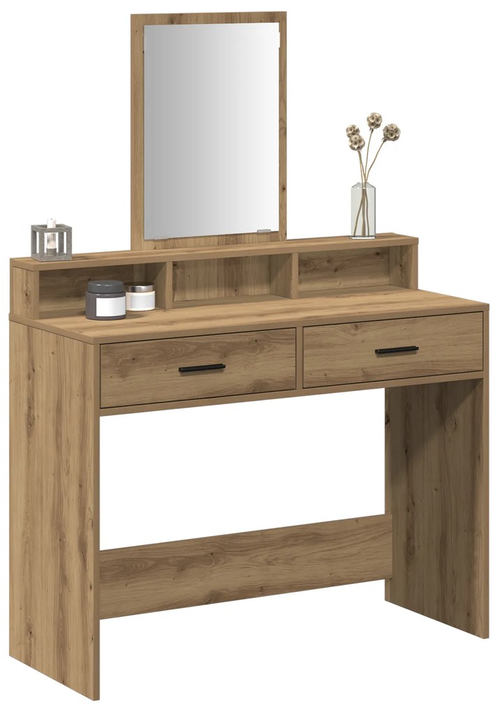 vidaXL Κομμό Υπνοδωματίου με συρτάρι artisan δρυς 100 x 41 x 140 εκ.