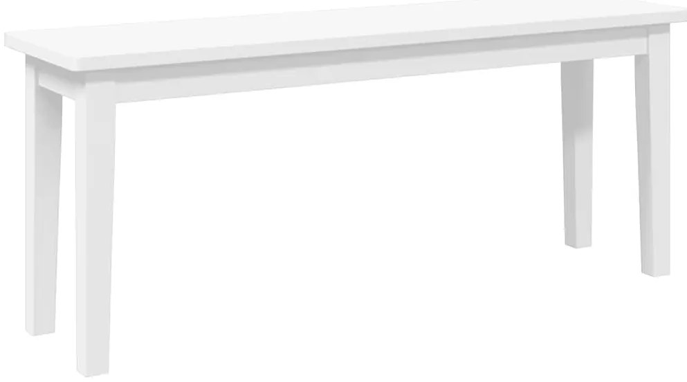Πάγκος vidaXL 110 cm Λευκό μασίφ ξύλο καουτσούκ