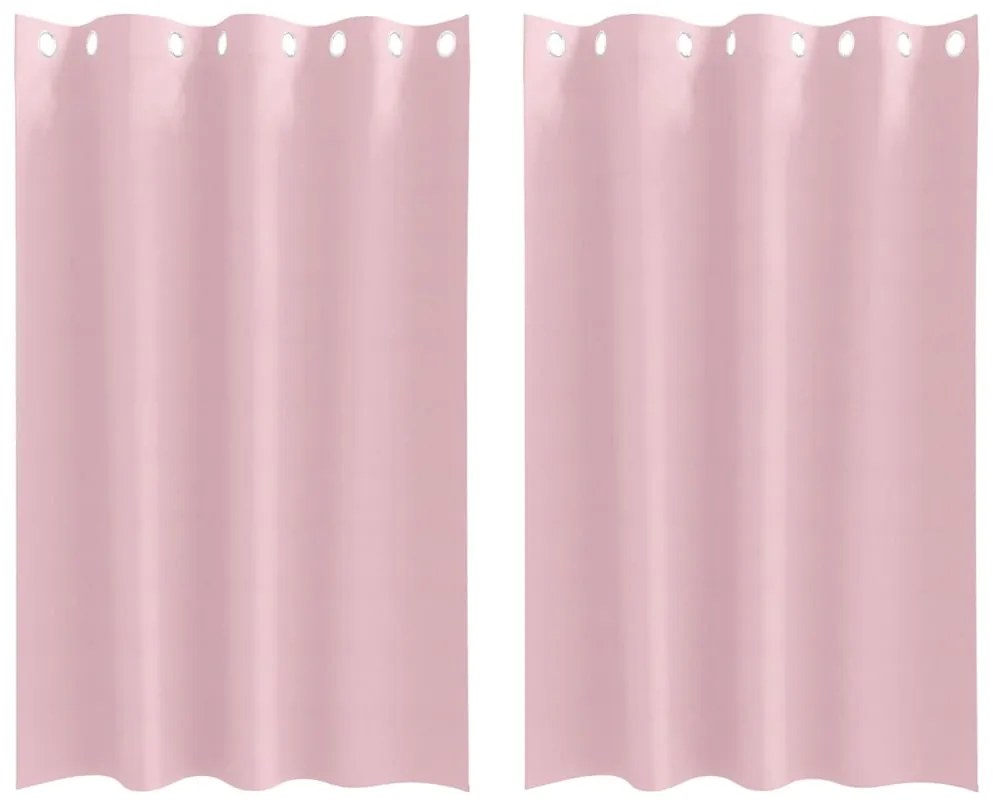 vidaXL Κουρτίνες 2 pcs Μωρουδίστικο Ροζ 175x140εκ. Πολυεστέρας