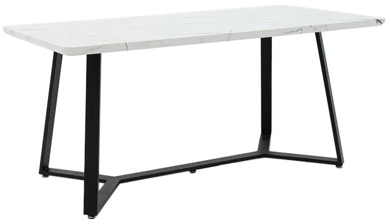 Tραπέζι Gemma pakoworld λευκό μαρμάρου-μαύρο 160x90x75εκ Model: 235-000020