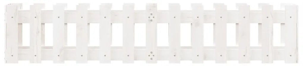 vidaXL Ζαρντινιέρα Υπερυψωμένη Σχ Φράχτη Λευκή 150x30x30εκ Μασίφ Πεύκο