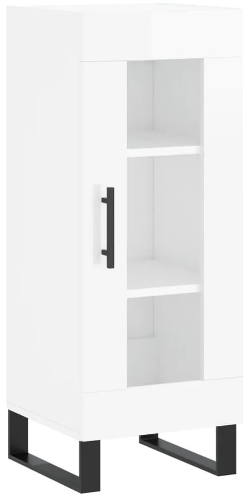 vidaXL Ντουλάπι Γυαλιστερό Λευκό 34,5x34x90 εκ. Επεξεργασμένο Ξύλο