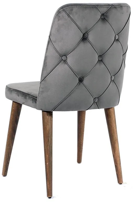 Artekko Lotus Ξύλινη Καρέκλα με Γκρι Ύφασμα (49x60x90)