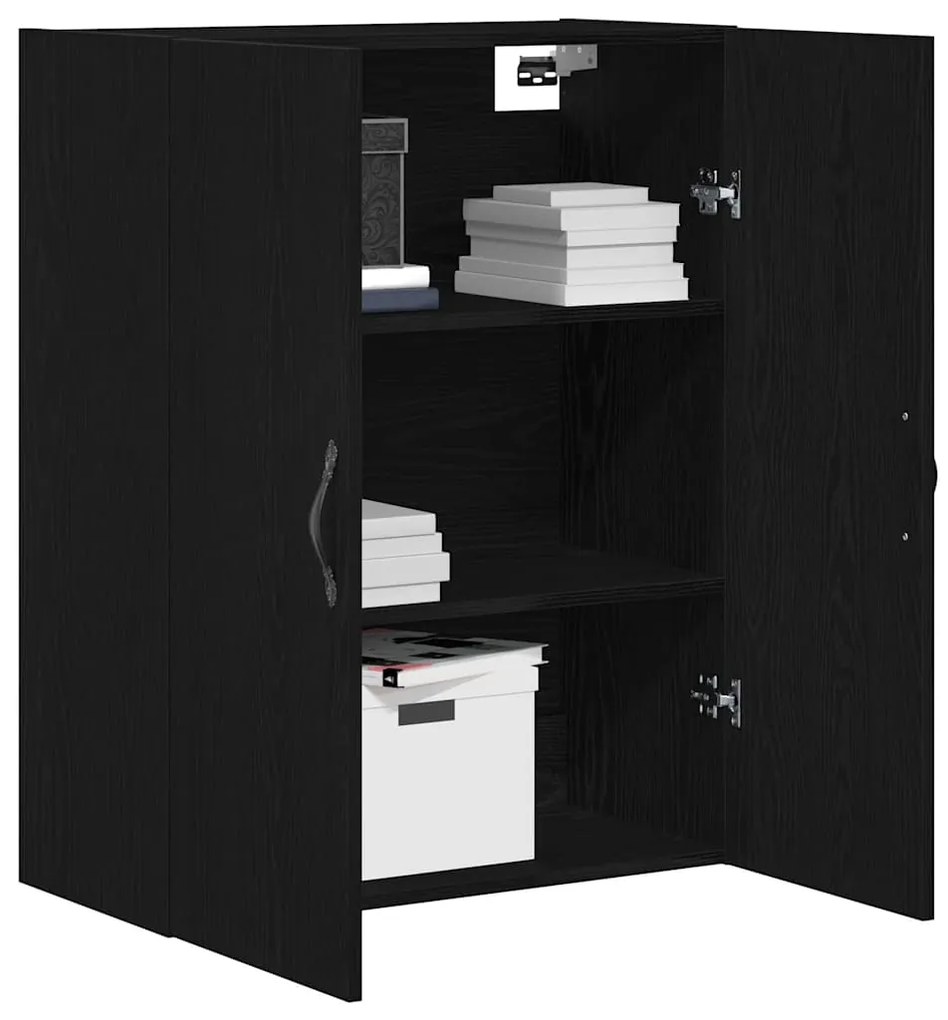 vidaXL Τοίχου Ντουλάπα Επιτοίχιο Μαύρη δρυς 69.5 x 34 x 180 εκ.