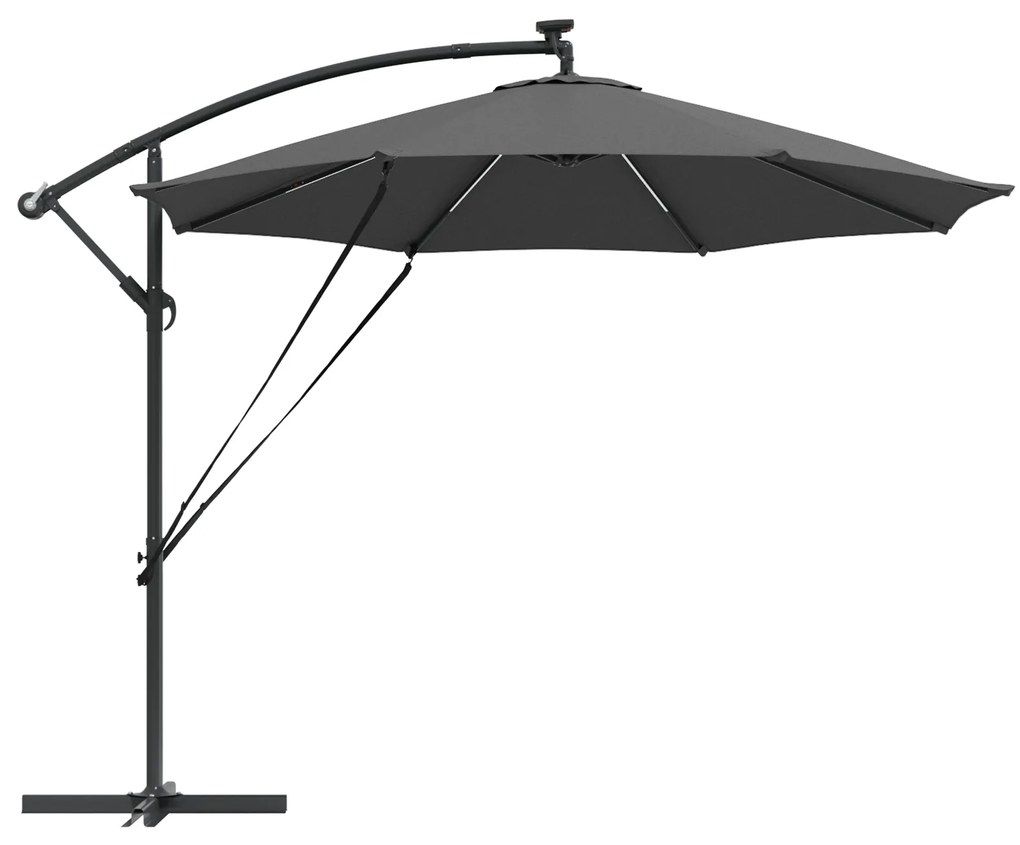 vidaXL Ομπρέλα Cantilever Banana Ανθρακί 294 x 294 x 248 cm