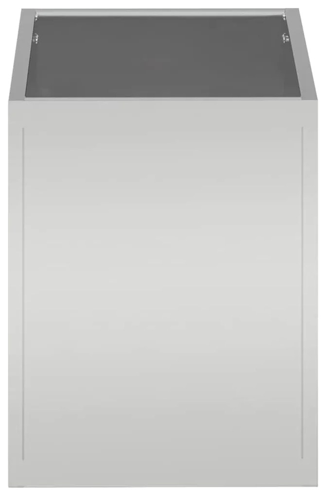 vidaXL Γλάστρα Κήπου Ασημί 50 x 32 x 40 εκ. Γαλβανισμένος χάλυβας