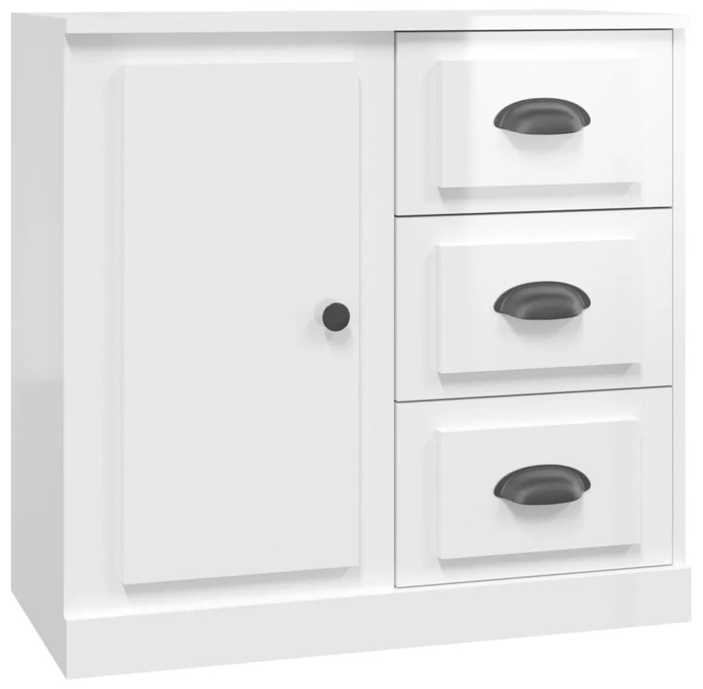 vidaXL Ντουλάπι Γυαλιστερό Λευκό 70x35,5x67,5 εκ. Επεξεργασμένο Ξύλο