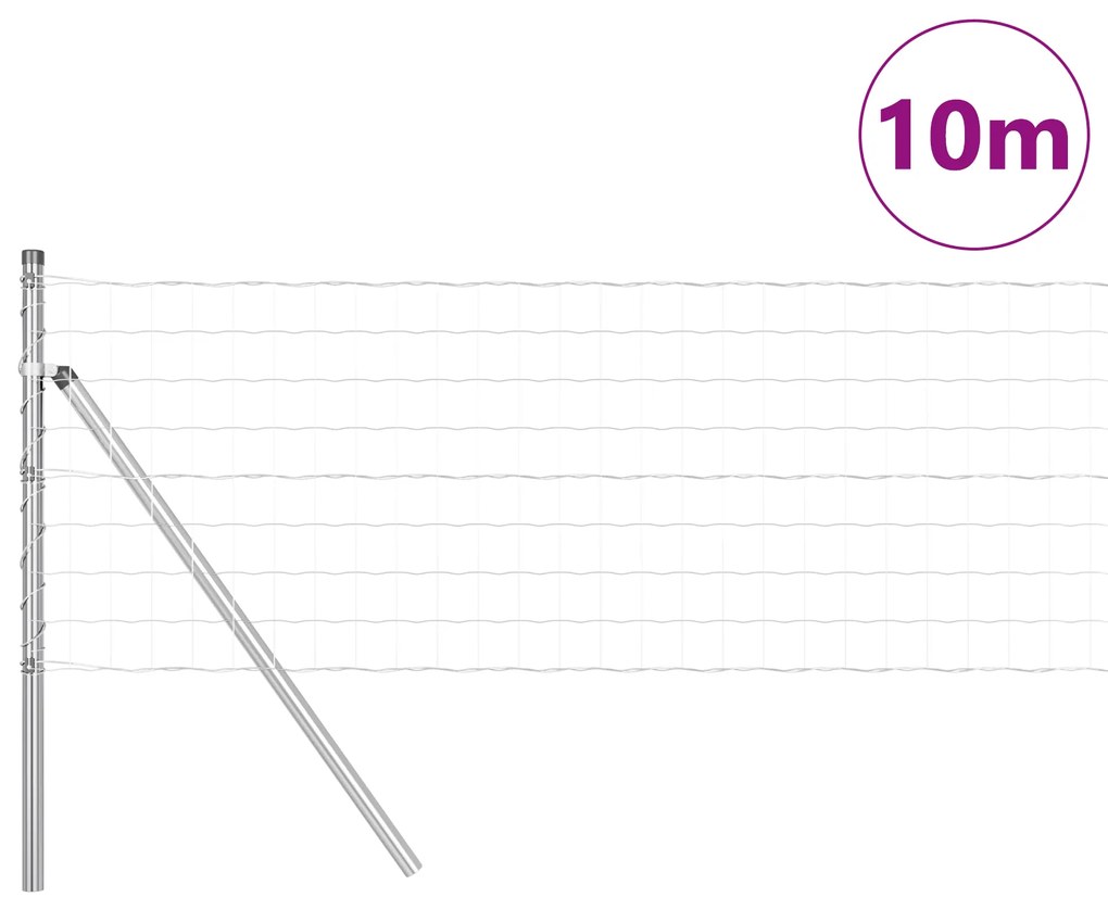 vidaXL Euro Fence με 7 Πόδια 0.6x10 μ Γαλβανισμένο Ατσάλι