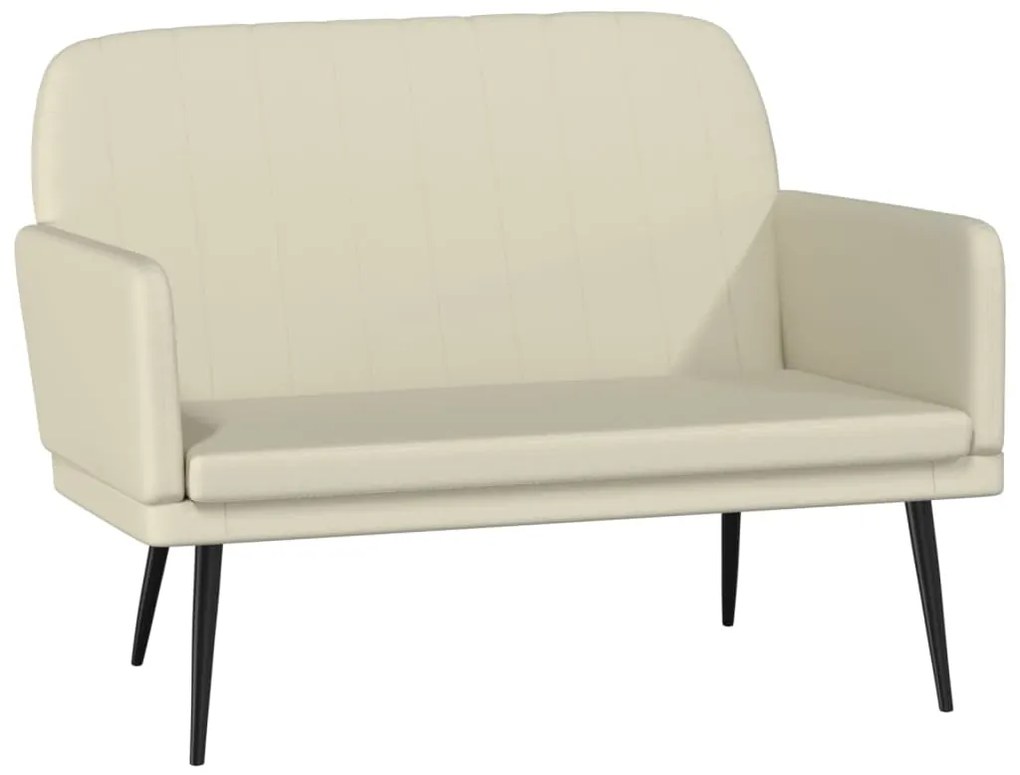 vidaXL Πάγκος Κρεμ 107x80x81 εκ. από Συνθετικό Δέρμα