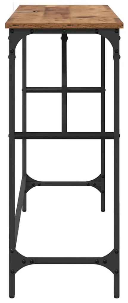 vidaXL Τραπέζι κονσόλας Παλιό ξύλο 100 x 32 x 75 εκ Επεξεργασμένο ξύλο