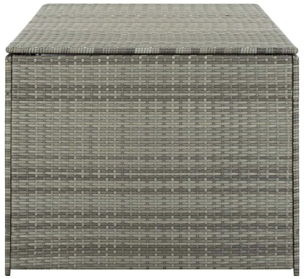 vidaXL Κουτί Αποθήκευσης Κήπου Γκρι 180x90x70 εκ. από Συνθετικό Ρατάν