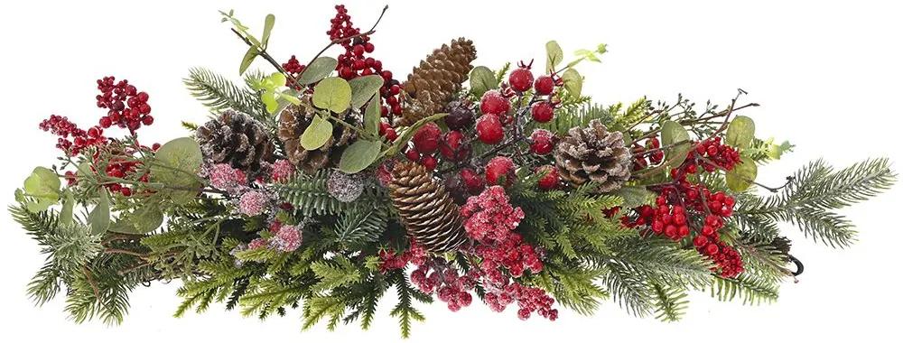 Χριστουγεννιάτικη Διακοσμητική Αψίδα Με Berries &amp; Κουκουνάρια 60εκ. iliadis 81589