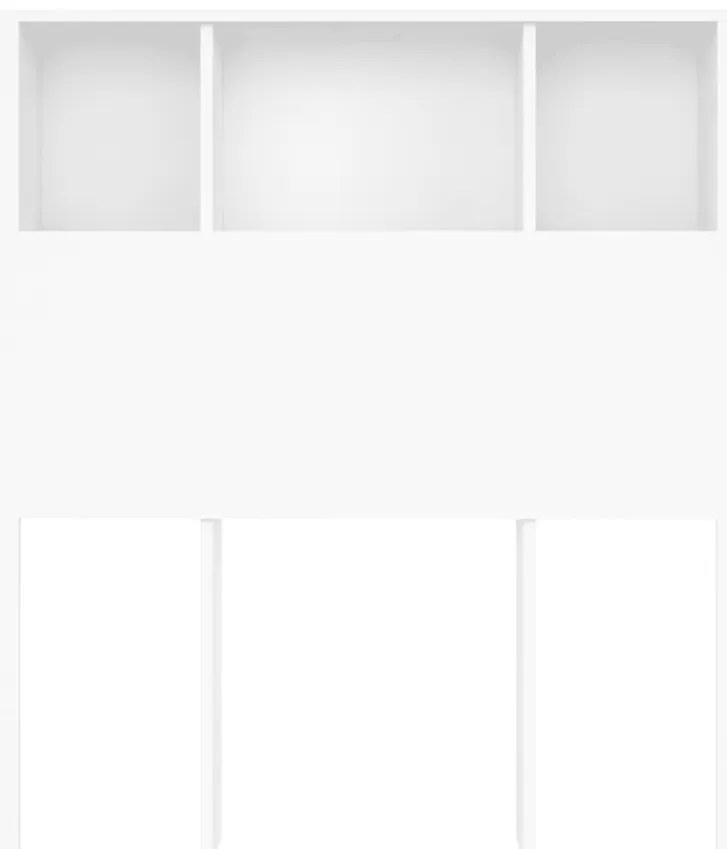 vidaXL Κεφαλάρι Ντουλάπι Λευκό 120x18,5x102,5 εκ.