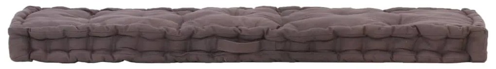 vidaXL Μαξιλάρα Δαπέδου / Παλέτας Ανθρακί 120 x 40 x 7 εκ. Βαμβακερή