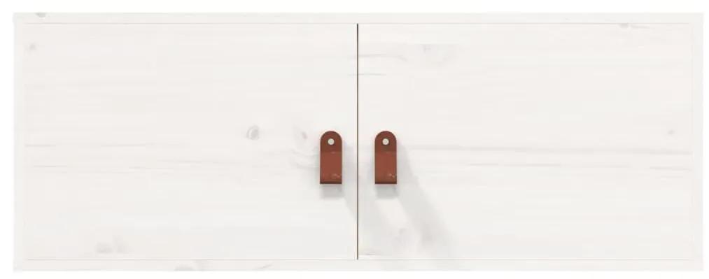 Ντουλάπι Τοίχου Λευκό 80 x 30 x 30 εκ. από Μασίφ Ξύλο Πεύκου - Λευκό