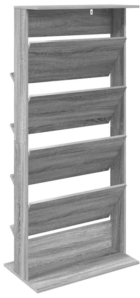 vidaXL Ράφι Περιοδικών με ράφι Γκρίζο Σονομα 70 x 41 x 156 εκ.