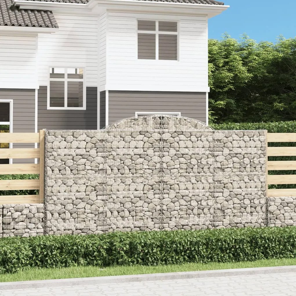 vidaXL Συρματοκιβώτια Τοξωτά 12 τεμ. 300x30x160/180 εκ. Γαλβαν. Ατσάλι