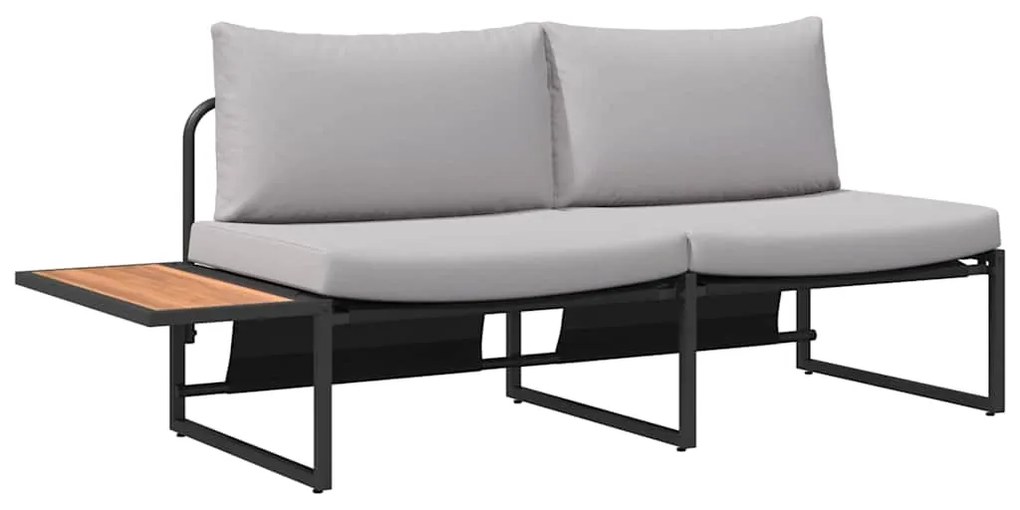 vidaXL Σέτ φαγητού για κήπο 3 pcs Ανοιχτό γκρι Ατσάλι