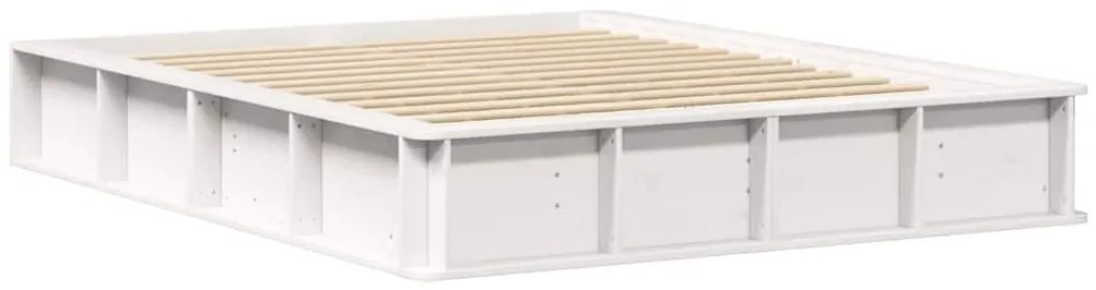 vidaXL Σκελετός Κρεβατιού Λευκό 210 x 178 x 30 εκ Στερεά ξυλεία πεύκου