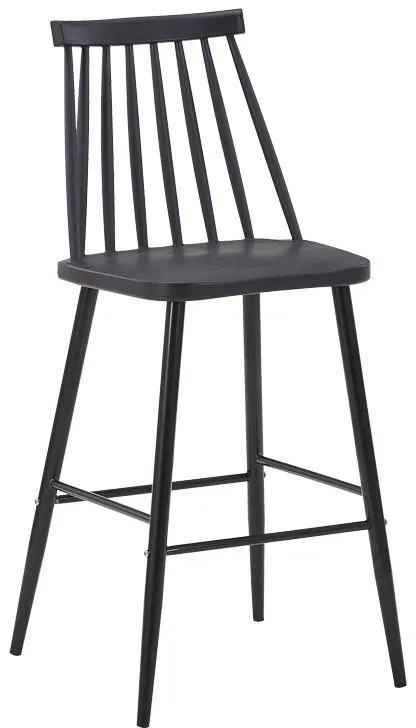 Σκαμπό μπαρ Aurora I pp σε μαύρη απόχρωση-πόδι μεταλλικό μαύρο 42x47x99εκ 42x47x99 εκ.