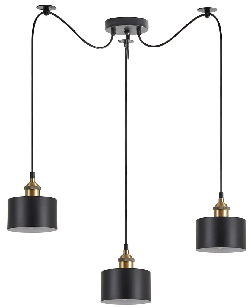 SE21-BR-10-BL3-MS1 MAGNUM BRONZE Black Metal Shade Pendant+ HOMELIGHTING 77-8762