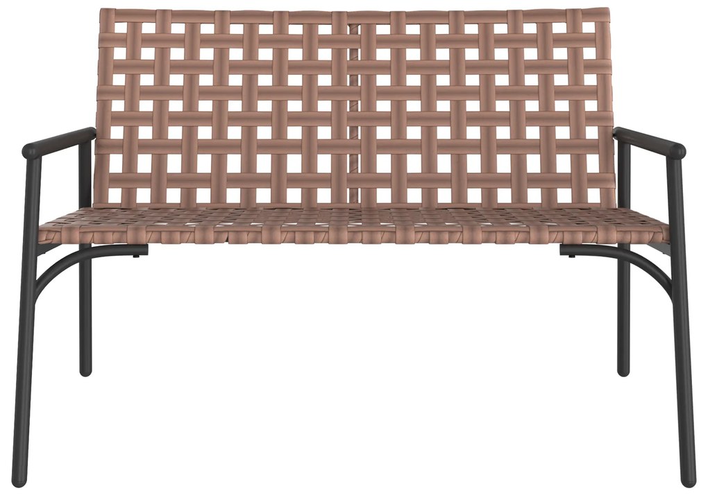 vidaXL Κήπος Πάγκος Μαύρος 113x79x75 εκ. Ρατάν