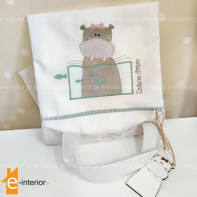 Σετ Σεντόνια Κούνιας Baby Girl Hippo - Pink 108113001