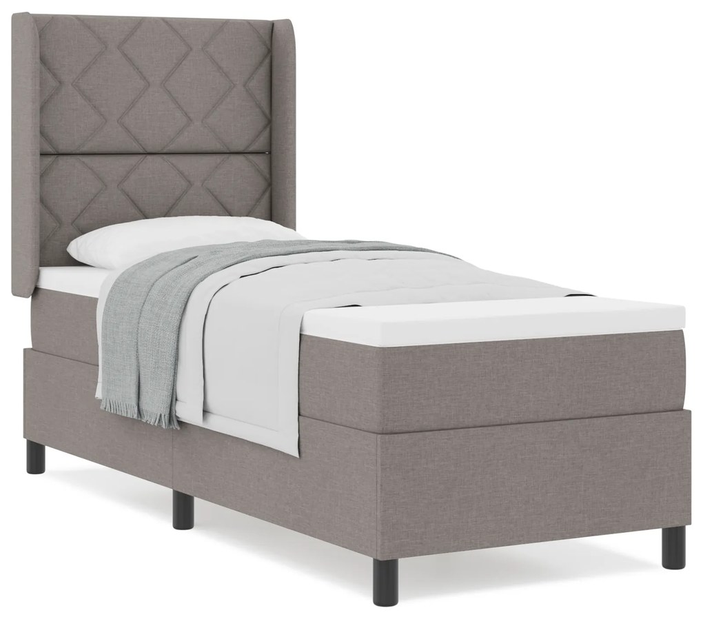 vidaXL Κρεβάτι Box Spring με Στρώμα Ταούπ 80x200 cm Υλικό