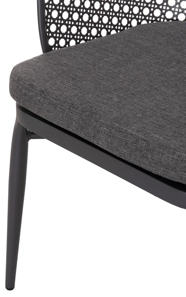 Καρέκλα - Πολυθρόνα OREGO C6268.01 Σκούρο Γκρί Αλουμινίου με Μαξιλάρι 56x59x81Υεκ. 56x59x81 εκ.