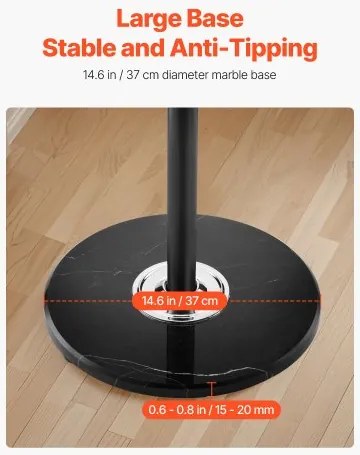 VEVOR Freestanding Coat Rack Stable Marble Base with Umbrella Holder &amp; 14 Hooks