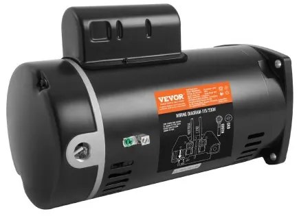 VEVOR 1HP Pool Pump Motor 115/230V 9/4.5 Amps 56Y 3450RPM 90μF/250V Capacitor