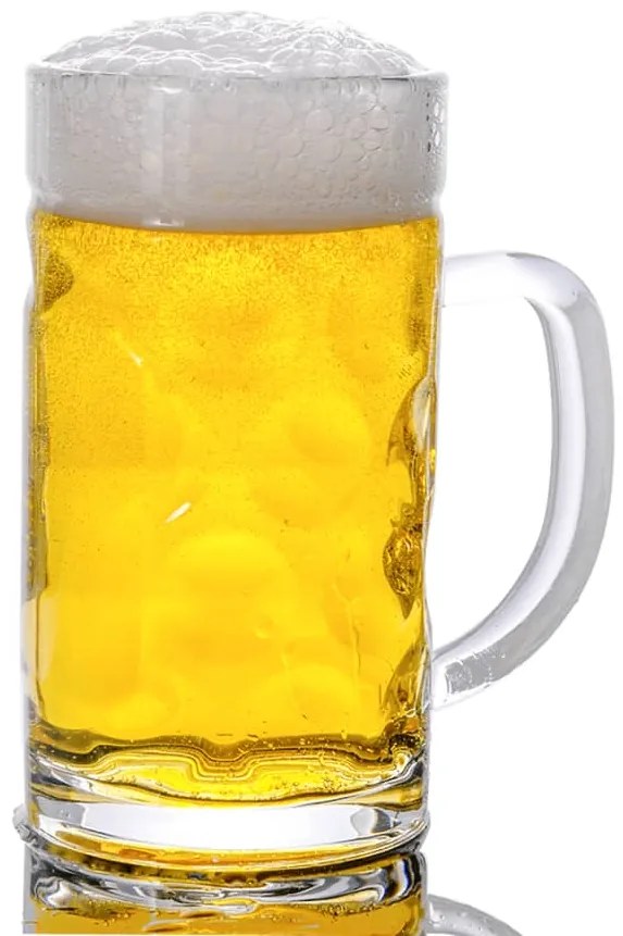 Κούπα Μπίρας με Λαβή Γυάλινη 6 Τεμ. 500 ml - Διαφανές