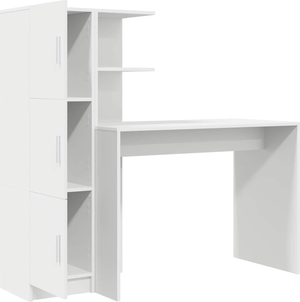 vidaXL Γραφείο 2 pcs Λευκό