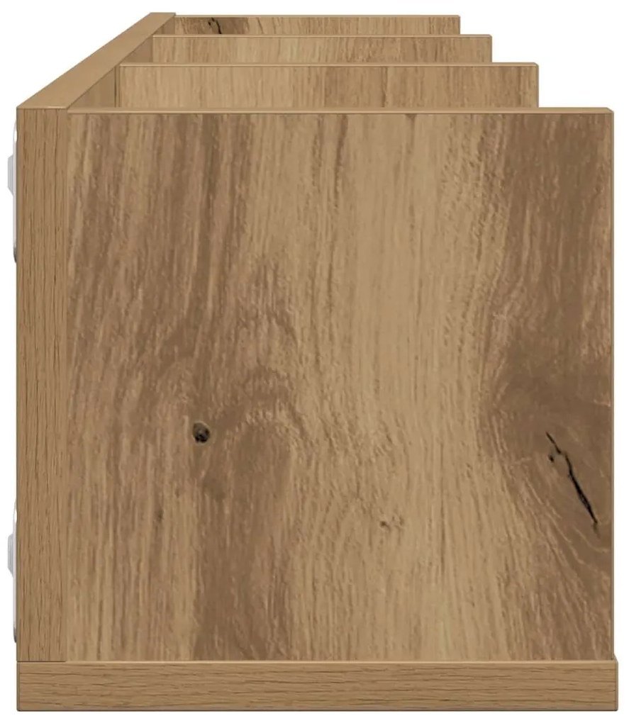 vidaXL Ράφι Τοίχου για CD Τεχνίτης Δρυς 75 x 18 x 18 εκ. Μοριοσανίδα