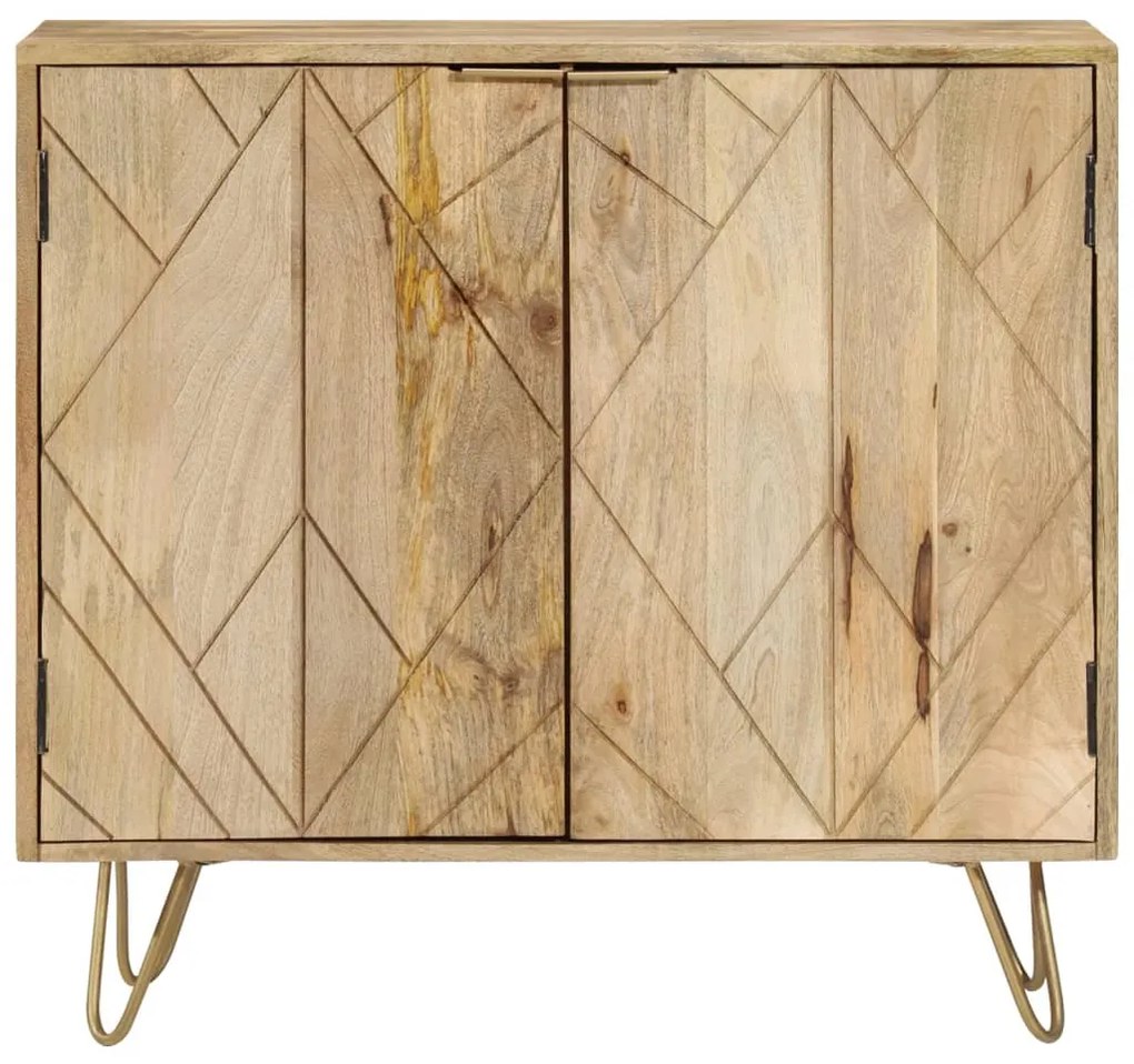 vidaXL Ντουλάπι 80 x 30 x 75 εκ. από Μασίφ Ξύλο Μάνγκο