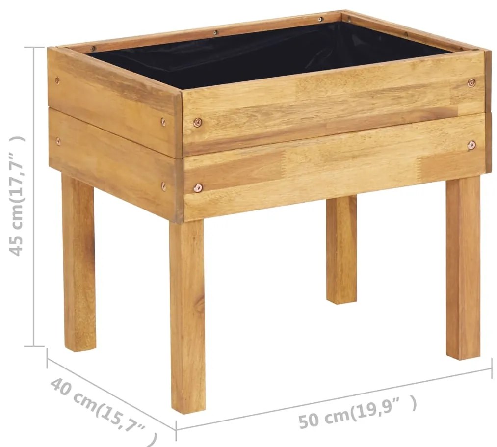 vidaXL Ζαρντινιέρα Υπερυψωμένη 50 x 40 x 45 εκ. από Μασίφ Ξύλο Ακακίας