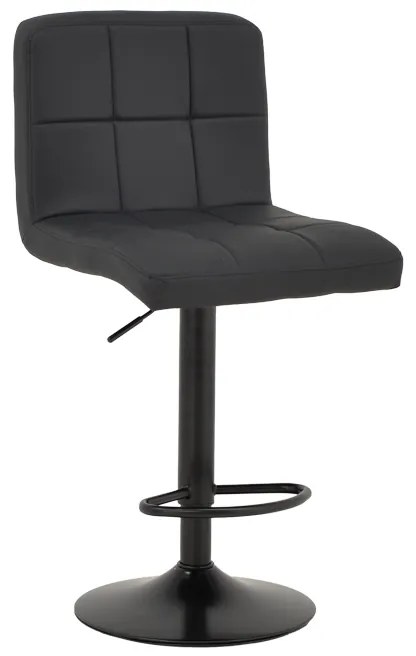 Σκαμπό μπαρ Rem πτυσσόμενο μαύρο pu-βάση μαύρο μέταλλο 44x44x112