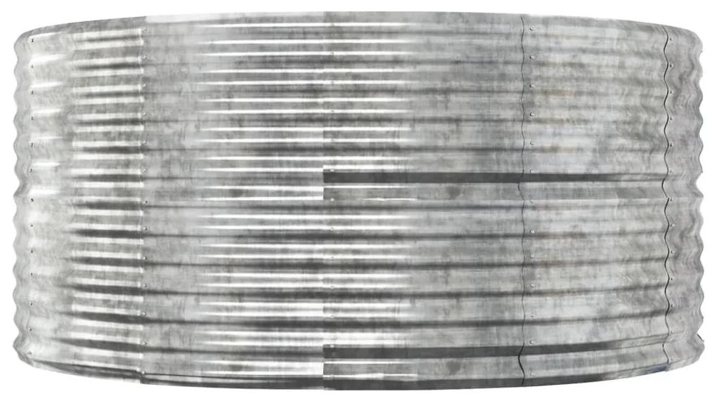 Ζαρντινιέρα Ασημί 140x140x68 εκ. Ατσάλι με Ηλεκτρ. Βαφή Πούδρας - Ασήμι