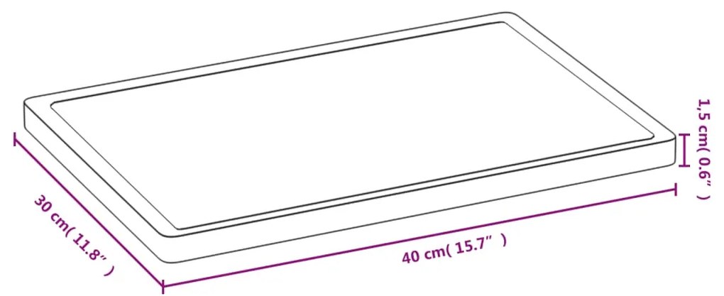 vidaXL Σανίδα Κοπής 40x30x1,5 εκ. από Μπαμπού