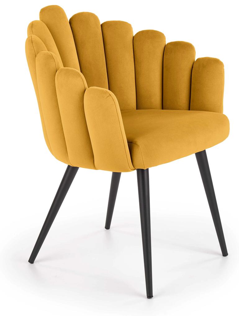 60-21144 K410 chair, color: mustard DIOMMI V-CH-K/410-KR-MUSZTARDOWY, 1 Τεμάχιο