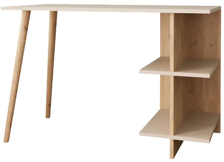 ΓΡΑΦΕΙΟ ΕΡΓΑΣΙΑΣ VOLET PAKOWORLD ΣΕ OAK- SANDSTONE ΑΠΟΧΡΩΣΗ 114X56X76ΕΚ