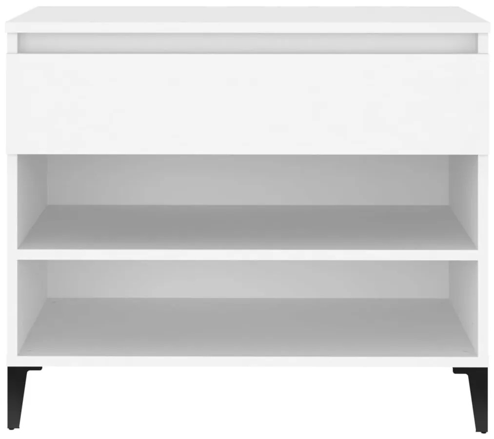vidaXL Παπουτσοθήκη Λευκή 70 x 36 x 60 εκ. από Επεξεργασμένο Ξύλο