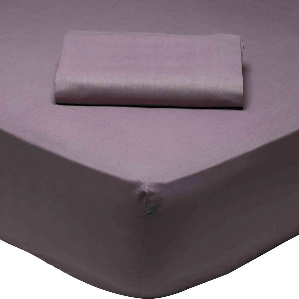 Σεντόνι 1010 Best Colors Purple Das Home Υπέρδιπλο 230x260cm Χωρίς Λάστιχο 100% Βαμβάκι